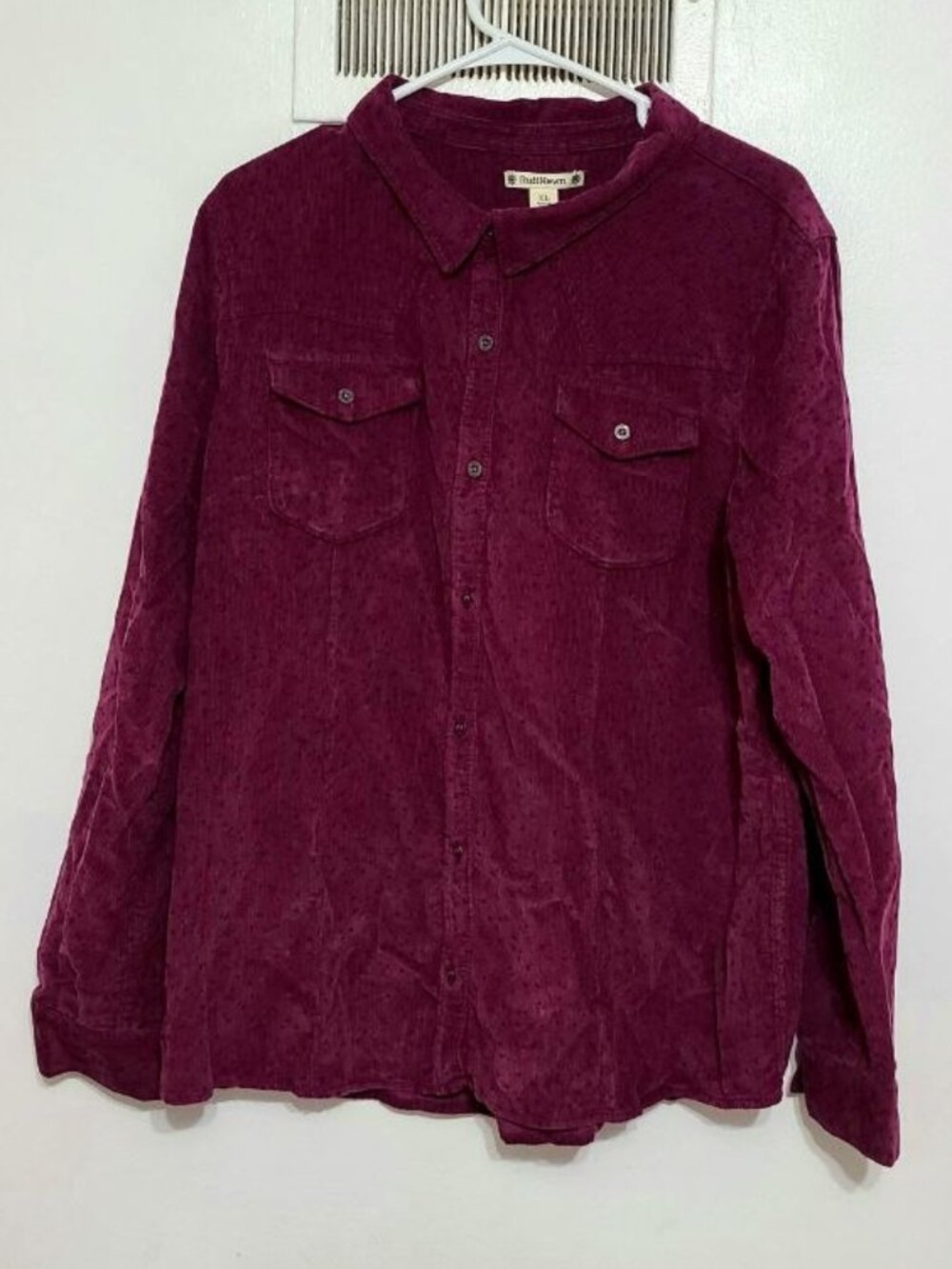 Corduroy Button‑Up Shirt